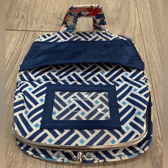 Vera Bradley Wallet, Blue/Pink/Red/Green Floral Pattern - Picture 6 of 8